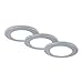 Produktbild BRILONER - 3er Set Bad Einbaustrahler LED mit Fernbedienung, einstellbar von warmweiß bis kaltweiß, dimmbar, LED Spot, Deckenspots, Spots, Einbauleuchten, Einbauspots, 92x45 mm, Chrom-Matt