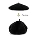 Wheebo Berets for Kids Wool French Beret Hats Artist Painter Hats for Little Girls Boys Solid Color Style(Black)