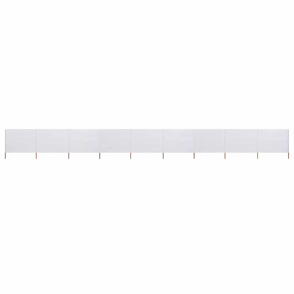 Arborthrum 9-panel Wind Breakers Windbreak Camping Windbreak Fabric 1200x160 cm Sand White