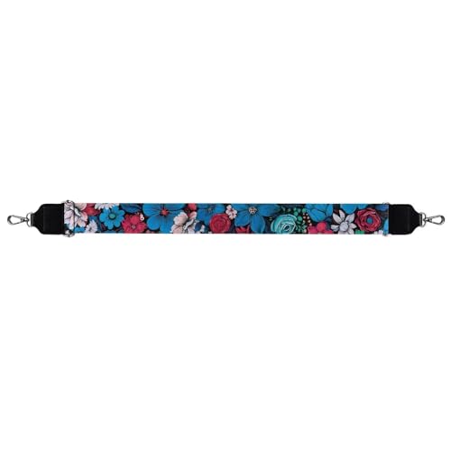 Image of TODIYADDU Blue Rose Flowers Strap Extender for Crossbody Bag Comfortable Shoulder Strap Replacement Long Strap Guitar for Girls Purse Straps Fit for Crossbody Bag Handbag Gifts