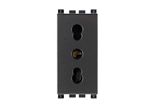 Vimar 0R19203 Presa 2P+T 16A P17/11, Nero