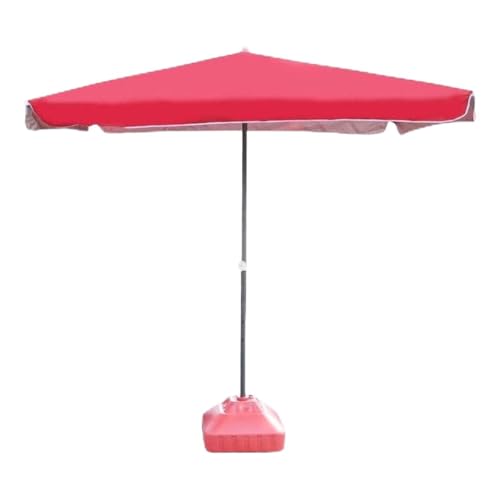 Sombrilla de patio al aire libre de 6.5 pies para balcón, terraza, jardín o patio, sombrilla cuadrada de mercado de 2 m de tiempo; 2 m (color: rojo vino, tamaño: 200 cm) (color: rojo, tamaño: 200 cm)