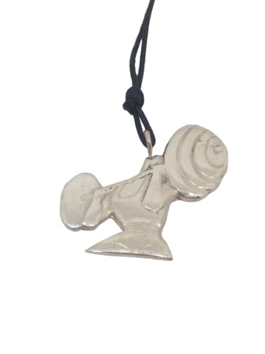 Pendentif culturisme en argent avec cordon pour le sport au quotidien
