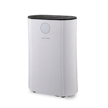 Morphy Richards PureFresh 12L/Day Dehumidifier, 24m2 Coverage, Laundry Mode, Extra Long 2m Cord, HEPA Carbon Filter, Low Noise, Premium Air Flow, Touch Control, Smart Function, Defrost, UV/Ion, 185w