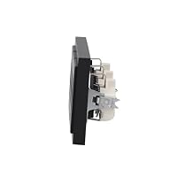 Busch-Jaeger future® linear Komplett-Set: 3x 20 EUC-885 SCHUKO® Steckdosen-Einsatz + 1723-885K Abdeckrahmen 3-fach, Future Linear schwarz matt – Ansicht 3