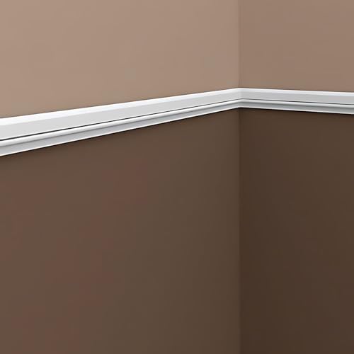 Cimaise flexible Profhome 151323F en polyuréthane élastique prétraité