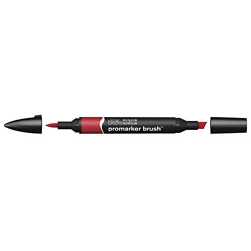 Winsor & Newton 0204374 - Penarello a Doppia Punta, Rosso (Firebrick), Singolo, 1 Pezzo