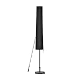 Dokon Sonnenschirm Schutzhülle, Abdeckung für Sonnenschirm bis 200cm Ø, Wasserdicht, Winddicht, UV-Beständig, Schwerlast 600D Oxford Gewebe Sonnenschirmhülle mit Stab (140x26/28cm) - Schwarz