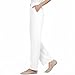 Stretchy Work Pants for Women Perfect Drape High Rise Pull-On Stretch Pants Silky Soft Comfy Fit Work Slacks Trousers（White,X-Large）