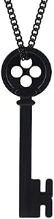 TUMUSKER Black Key Style Necklace Zinc Alloy Pendants for Women Coraline Cosplay Gift