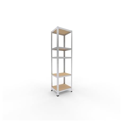 shelfplaza® HOME Schwerlastregal 180x50x40cm verzinkt/Metallregal mit 5 Böden/als Kellerregal, Garagenregal, Werkstattregal oder Lagerregal/Steckregal Metall mit 175kg Tragkraft