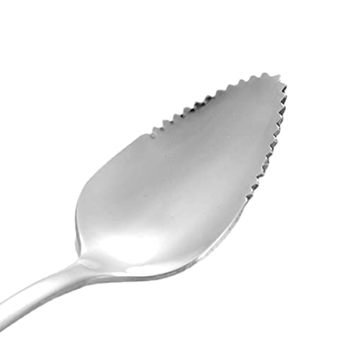 Grapefruit lepels zilveren roestvrij staal half gekartelde fruit dessert snijsters 2 stks voor doe -het -zelf - Image 3