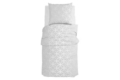 Parure de lit Aluna 135 x 200 cm gris pour une chambre moderne