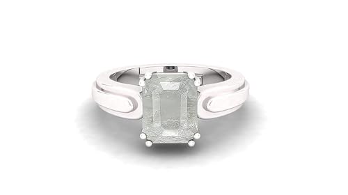 Saphir blanc AA++ bague argent véritable saphir non traité - 2