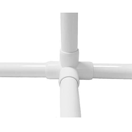 SELLERS360 4Way 1 1/4 in PVC Fittings Corner Cross Elbow 45 90 Degree for Greenhouse Shed Pipe, Tent Connection Tee, Furniture Build Grade SCH40 [Pack of 8] - Thumbnail 4