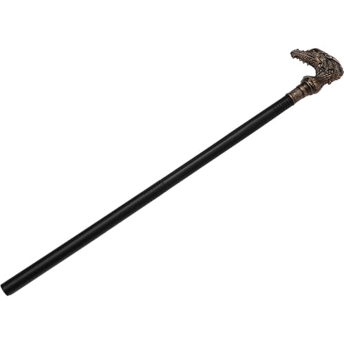 HOMSFOU Accessoire de Canne Décorative en Plastique Style Punk Tête de Dragon pour Halloween, Bâton de Marche Stable et Visuellement Attrayant, pour Costumes et Fêtes