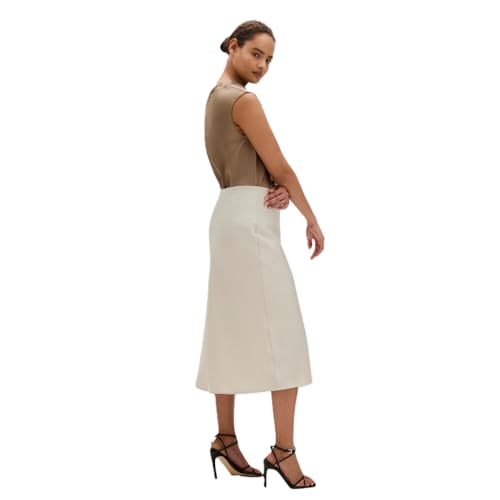 Calvin Klein Women's Matte Satin Midi Skirt