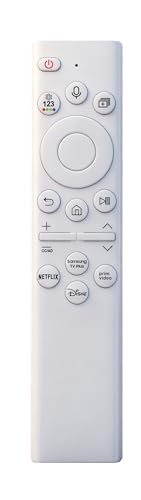 ANKIMI Control Remoto de Voz, Mando a Distancia Universal de Repuesto para Samsung Smart TV LED QLED 4K 8K UHD HDR, con Netflix, Prime Video, Samsung-TV Plus, Rakuten-TV, www Botones (White)