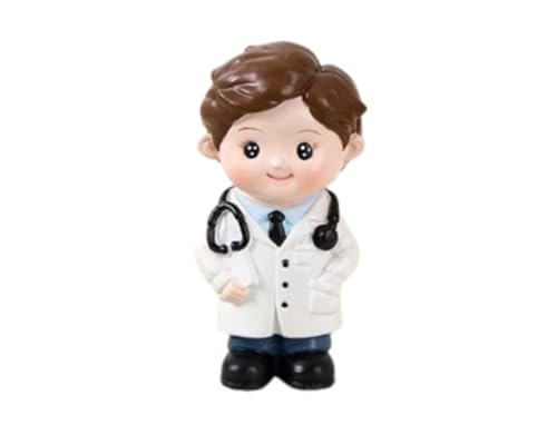 Image of Yourkarts Small PVC Doctors Figures with Stethoscope for Office Desk, Car Dashboard & Home Decor | Realistic Male Doctor Miniature Model | Medical Theme Decoration | car Accessories 2025