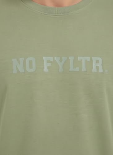 Image of FYLTR Men's Relaxed Fit Oversized T-Shirt | Cotton Blend | Round Neck and Half Sleeves Casual T-Shirt | Comfortable Summer Wear