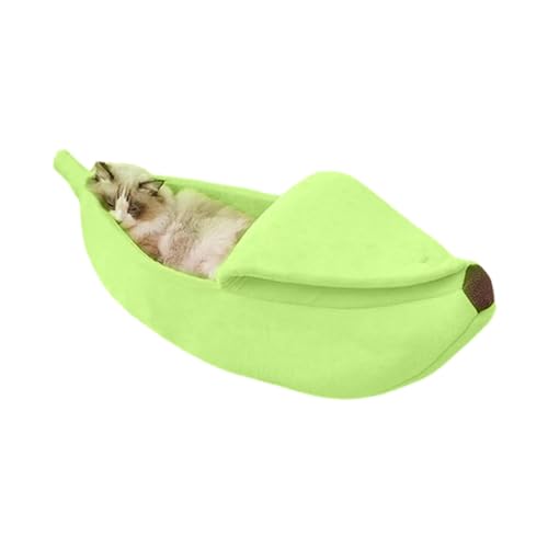 Cuccia per gatti a banana | Calda letto per animali domestici per l'inverno - Petgrow | Cuccia per gatti dolce a banana grande | Cuccia per animali domestici morbida e calda cuccia per gatti – bel