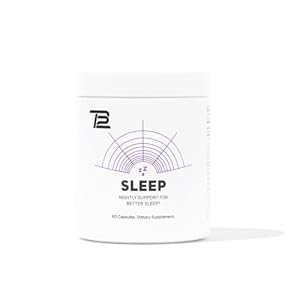 TB12 Sleep – Sleep Supplement with Magnesium, L-Theanine, Chamomile, GABA, and Melatonin to Fall Asleep Faster, Promote Relaxation, and Improve Sleep Quality. Stress and Mood Nightly Support