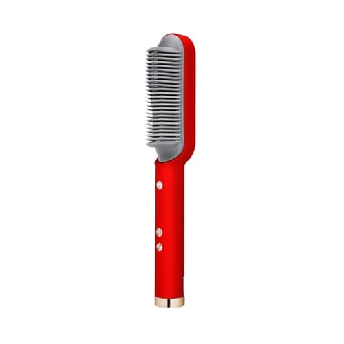 Plancha para cabello con secador y peine rizador roja miniatura 1