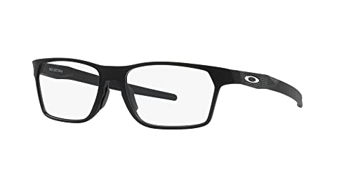 Image of Oakley Mens Ox8174f Hex Jector Low Bridge Fit Rectangular Prescription Eyewear Frames, High Resolution Satin Black /Demo Lens, 54 mm