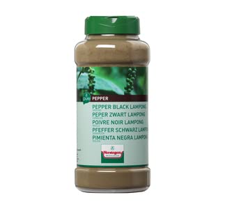 Poivre Lampong noir moulu épice de cuisine flacon de 475 g Verstegen
