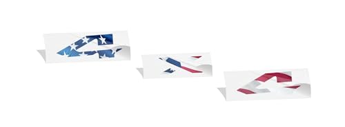 Image of Reflective Concepts 4x4 Emblem Overlay Decal Sticker -Fits: 2019-2026 Ram, NOT for Classic - (Color: American Flag)