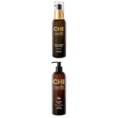 Bundle of CHI Argan Oil Leave In Treatment and Argan Oil Shampoo