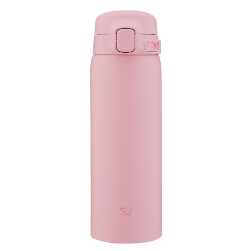 Image of Zojirushi SU-BA48-PM Water Bottle, 16.2 fl oz (480 ml), Easy to Clean, Dishwasher Safe, Seamless Stopper, Only 2 Pieces, Lightweight & Compact, Cold & Heat Retention, One-touch Mug, Bloom Pink
