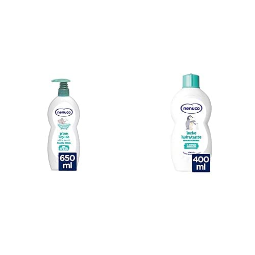 Nenuco Jabon Líquido con Olor a Colonia Nenuco y Dosificador, 650 ml + Leche Hidratante para Bebé 400 ml