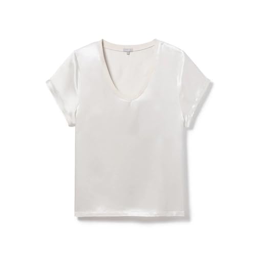 PJ Harlow Satin V-Neck Tee