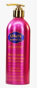 S.H.18. Premium Extra-Fort Skin Lightening Body Lotion - with a comb