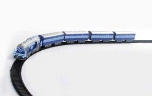 Image of Centy Toys Plastic Indian Passenger Train With Coaches & Railway Track, Pack Of 19, Multicolour