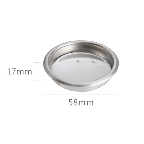 watchget Coffee Machine Cleaning Set,1Piece Coffee Machine Brush with Spoon and 1 Piece 58mm Stainless Steel Backflush Insert, Metal Blind Filter for Espresso Machine