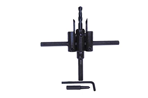 Image of Jon Bhandari Tools Adjustable Circular Hole Cutter - Drill Bit Tool for Cutting Wood, Plastic & Soft Metal (30mm-120mm)