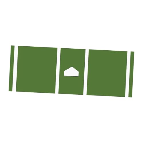 Yiju Baseball and Softball Hitting Mat 10 x 3.7 ft Non Slip Alignment Guide for Batting Stance Practice for Teenagers Beginner, Green