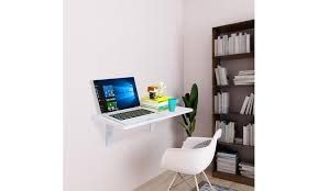 ALBANIO Wall Mounted Table | Folding Laptop Table, Study Table, Office | Foldable Large Desk | Wall Mounting Folding Shelf Multipurpose (23.5X 18 Inches White) 2