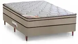 Cama Box + Colchão Castor Casal Innovation One Face Tecnopedic 138x188x54cm