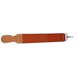 Zerodeko Leather Razor Strop Double-layer Sharpening Strap with Hanging Buckle, Straight Razor Strop Sharpening Cloth for Barber Shaving Accessories