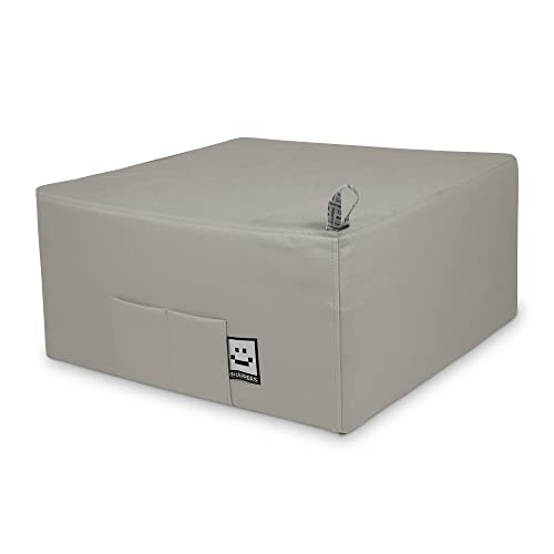 HAPPERS Puff Cama Individual. Futón o Colchón Plegable con Funda Ceniza