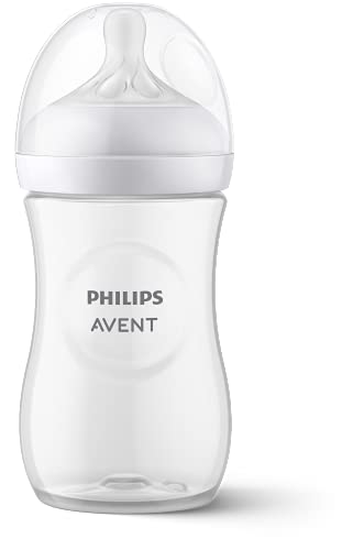 Image of Philips AVENT Natural Baby Bottle with Natural Response Nipple, Clear, 9oz, 1pk, SCY903/01