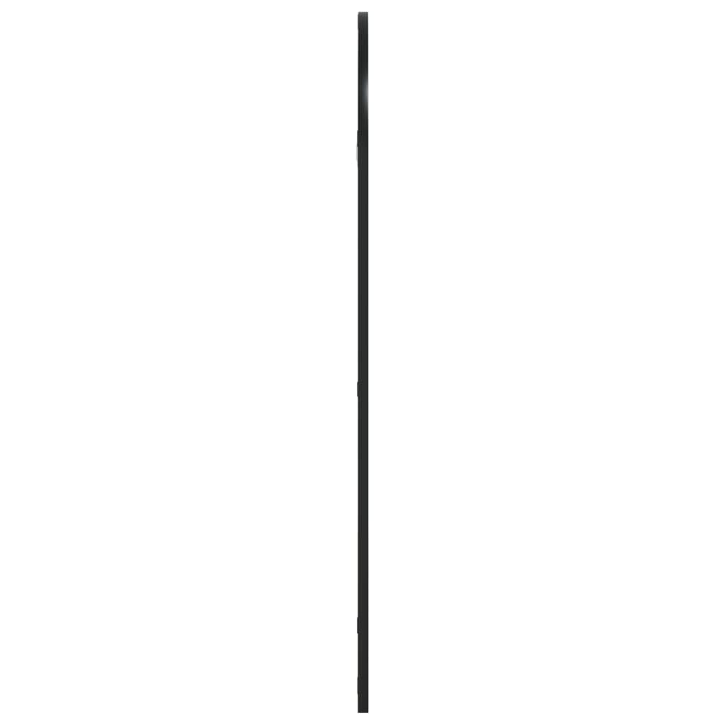 Wandspiegel Schwarz 50x100 cm Gewölbt mit pulverbeschichtetem Eisenrahmen, Glasspiegel für Badezimmer Schlafzimmer Flur, Wandmontage Ganzkörperspiegel zur Dekoration und Rasur