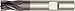 WIDIA Hanita D01406002RW D014 GP Plus Roughing/Finishing End Mill, 6 mm Cutting Dia, Carbide, TiAlN Coating, RH Cut, Weldon Shank, 4-Flute
