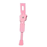 Aosekaa Bicycle Kick Stand Kids Bike Kickstand, Sturdy Road Bike Replaces, Rear Mount Bike Leg Stand Riding Side Kickstand Adjustable, Pink 16inch