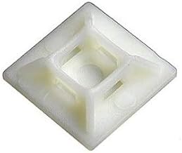 Rpi shop - Nylon Cable Zip Tie Mounts, Self-Adhesive Tie Mount for Wire Alightment Arrangement DIY Works (19mm X 19mm) Pack of 100 Pc