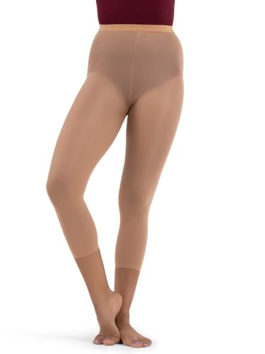 Mallas sin pies Mujer Capezio para bailar descalza y evitar presión en los dedos 3