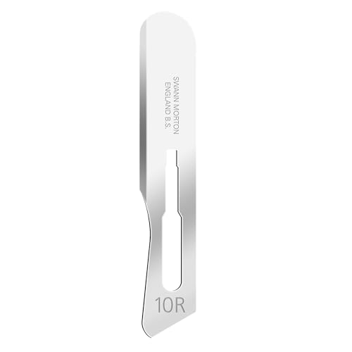 Swann Morton Scalpel Blade #10R - Sterile Dermaplane Blade for Face